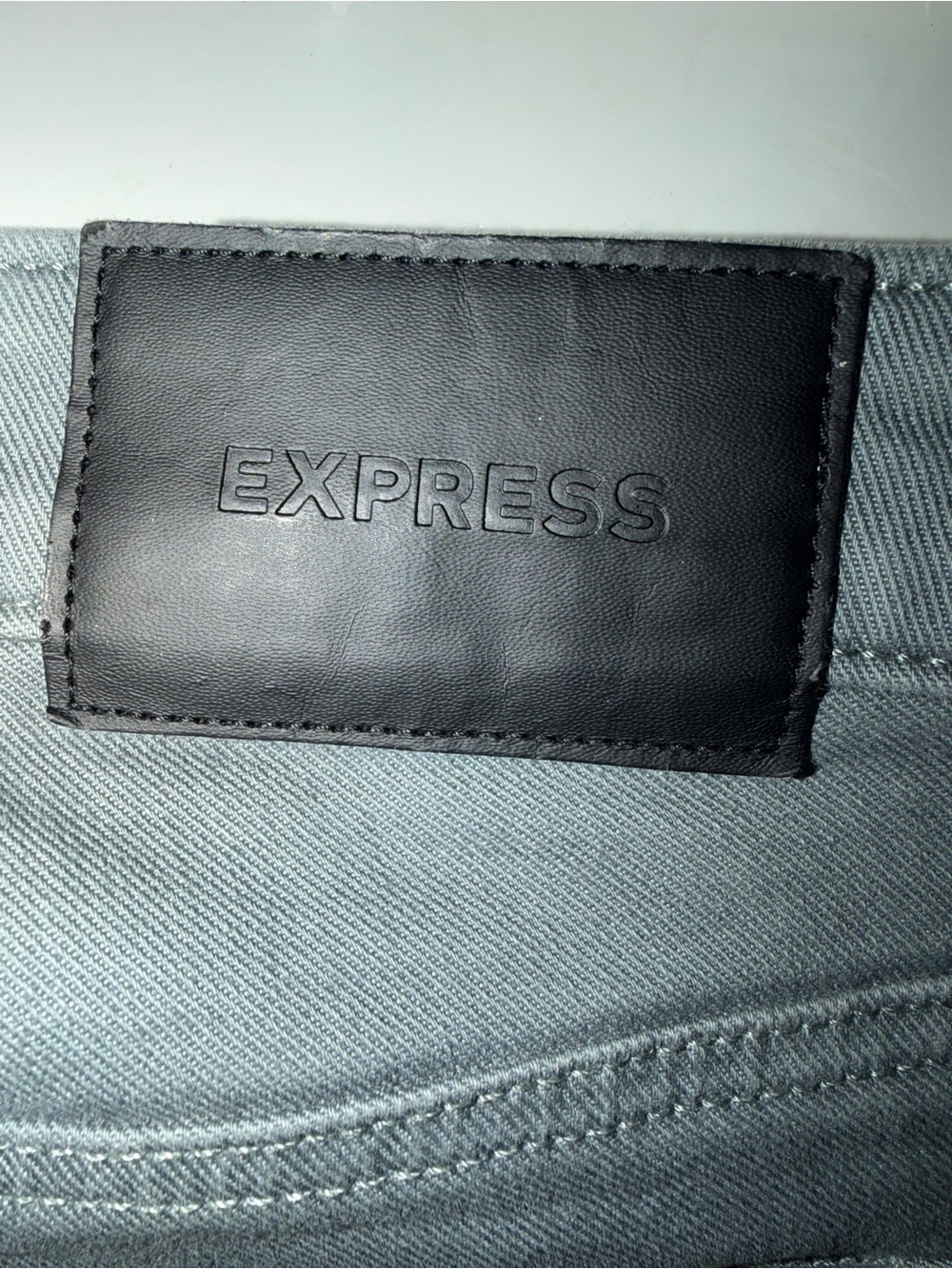 Express Men's Skinny Jeans in Gray-Blue - Picture 5 of 5